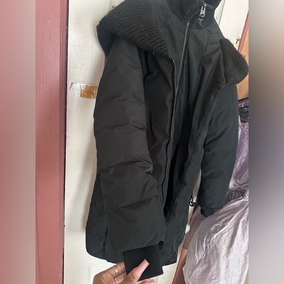 MACKAGE Brigid Knit Trim Black Down Coat size small - Picture 6 of 6